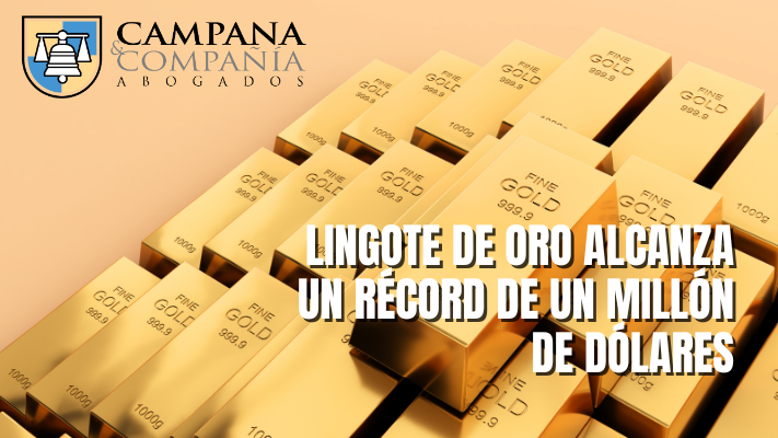 Portada precio record lingote de oro