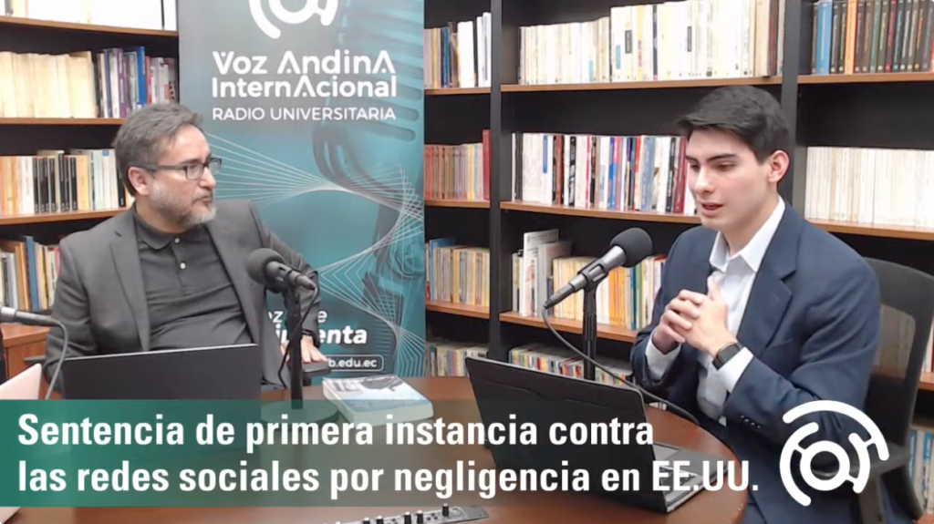 Captura de pantalla entrevista IURA sentencia a meta y alphabetic inc. | Campana Abogados